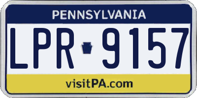 PA license plate LPR9157
