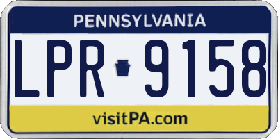 PA license plate LPR9158