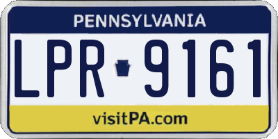 PA license plate LPR9161