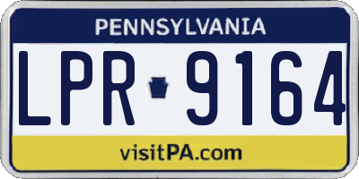 PA license plate LPR9164
