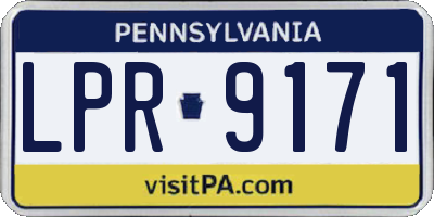PA license plate LPR9171