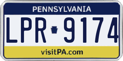 PA license plate LPR9174