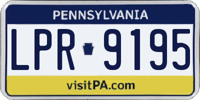 PA license plate LPR9195