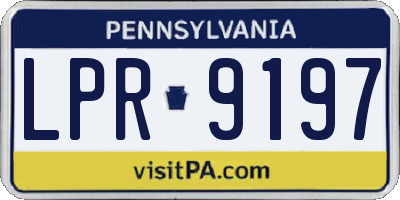 PA license plate LPR9197