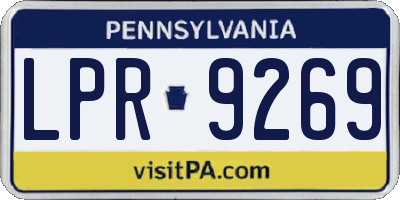 PA license plate LPR9269