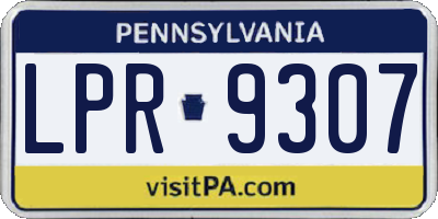 PA license plate LPR9307