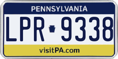 PA license plate LPR9338