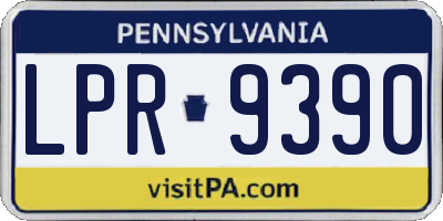 PA license plate LPR9390