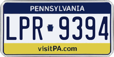 PA license plate LPR9394