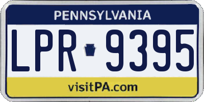 PA license plate LPR9395