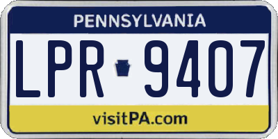 PA license plate LPR9407