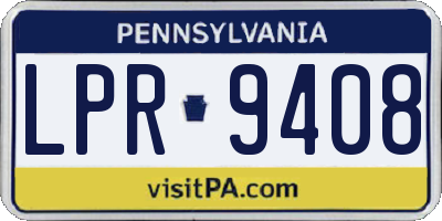 PA license plate LPR9408