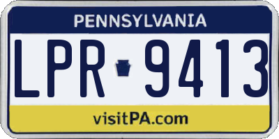 PA license plate LPR9413