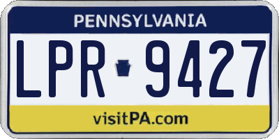 PA license plate LPR9427