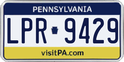 PA license plate LPR9429