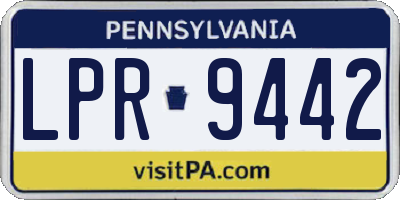 PA license plate LPR9442