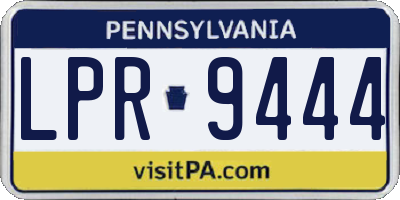 PA license plate LPR9444