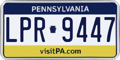PA license plate LPR9447