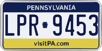 PA license plate LPR9453