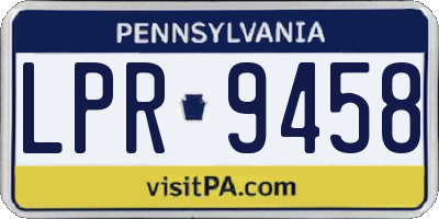 PA license plate LPR9458