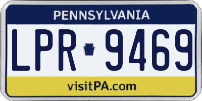PA license plate LPR9469