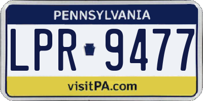 PA license plate LPR9477