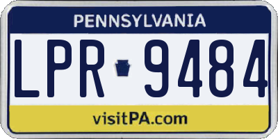 PA license plate LPR9484