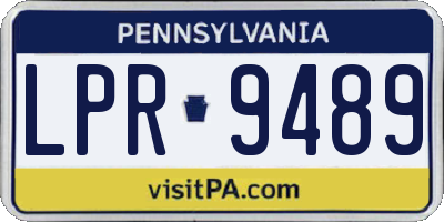 PA license plate LPR9489