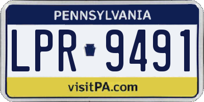 PA license plate LPR9491