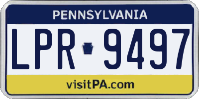 PA license plate LPR9497