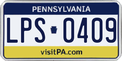 PA license plate LPS0409