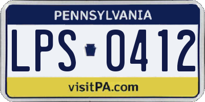 PA license plate LPS0412