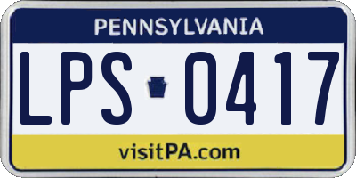 PA license plate LPS0417