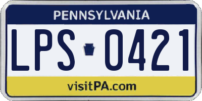PA license plate LPS0421