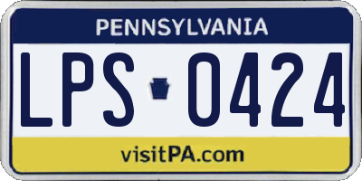 PA license plate LPS0424