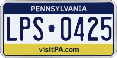 PA license plate LPS0425