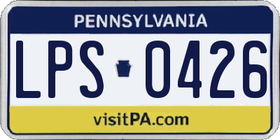 PA license plate LPS0426