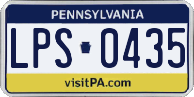 PA license plate LPS0435