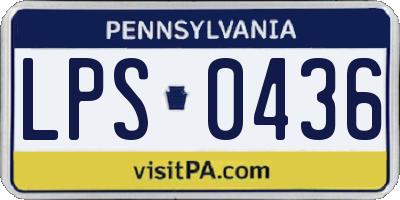 PA license plate LPS0436