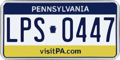 PA license plate LPS0447