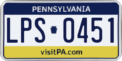 PA license plate LPS0451