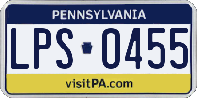 PA license plate LPS0455