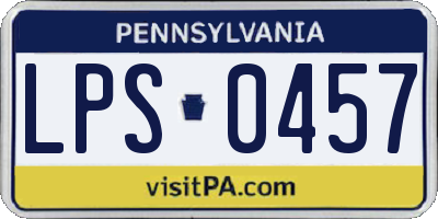 PA license plate LPS0457