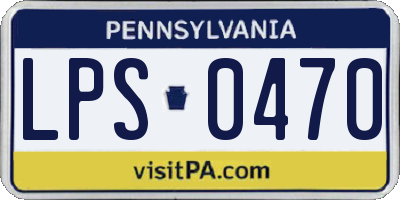 PA license plate LPS0470
