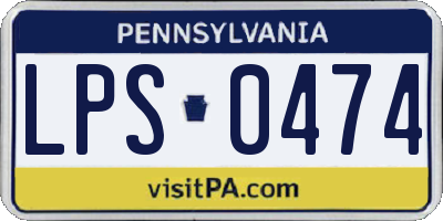 PA license plate LPS0474