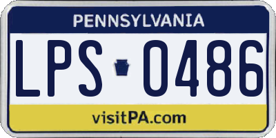 PA license plate LPS0486