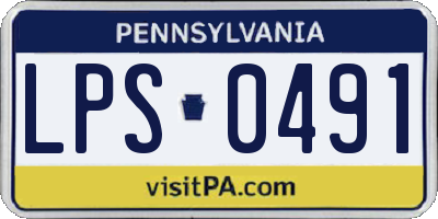 PA license plate LPS0491