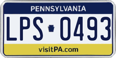 PA license plate LPS0493
