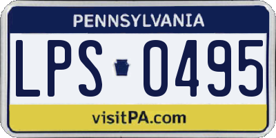 PA license plate LPS0495