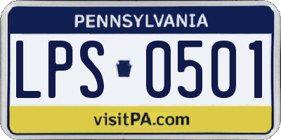 PA license plate LPS0501